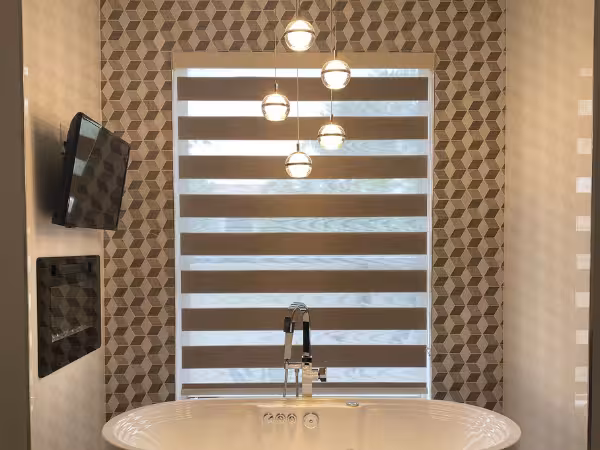 Cellular and roller shades installed in a Boynton Beach, FL home