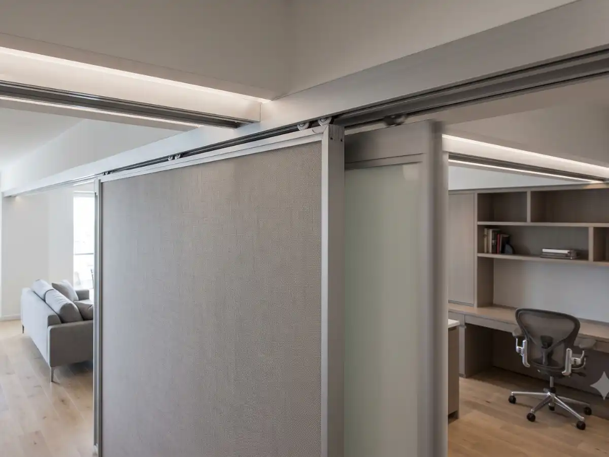 Custom sliding panel track blinds in South Florida