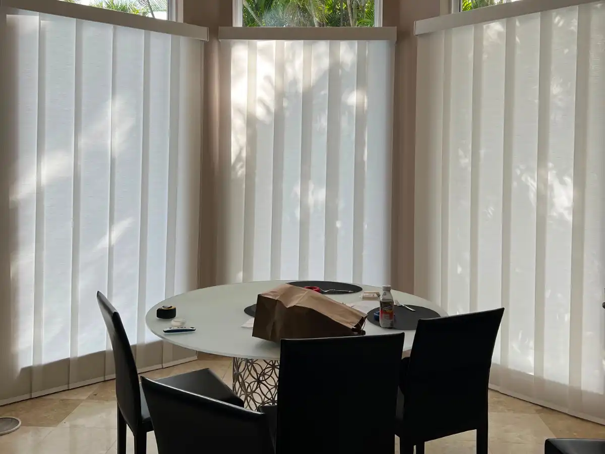 Modern sliding panels in a Fort Lauderdale condo