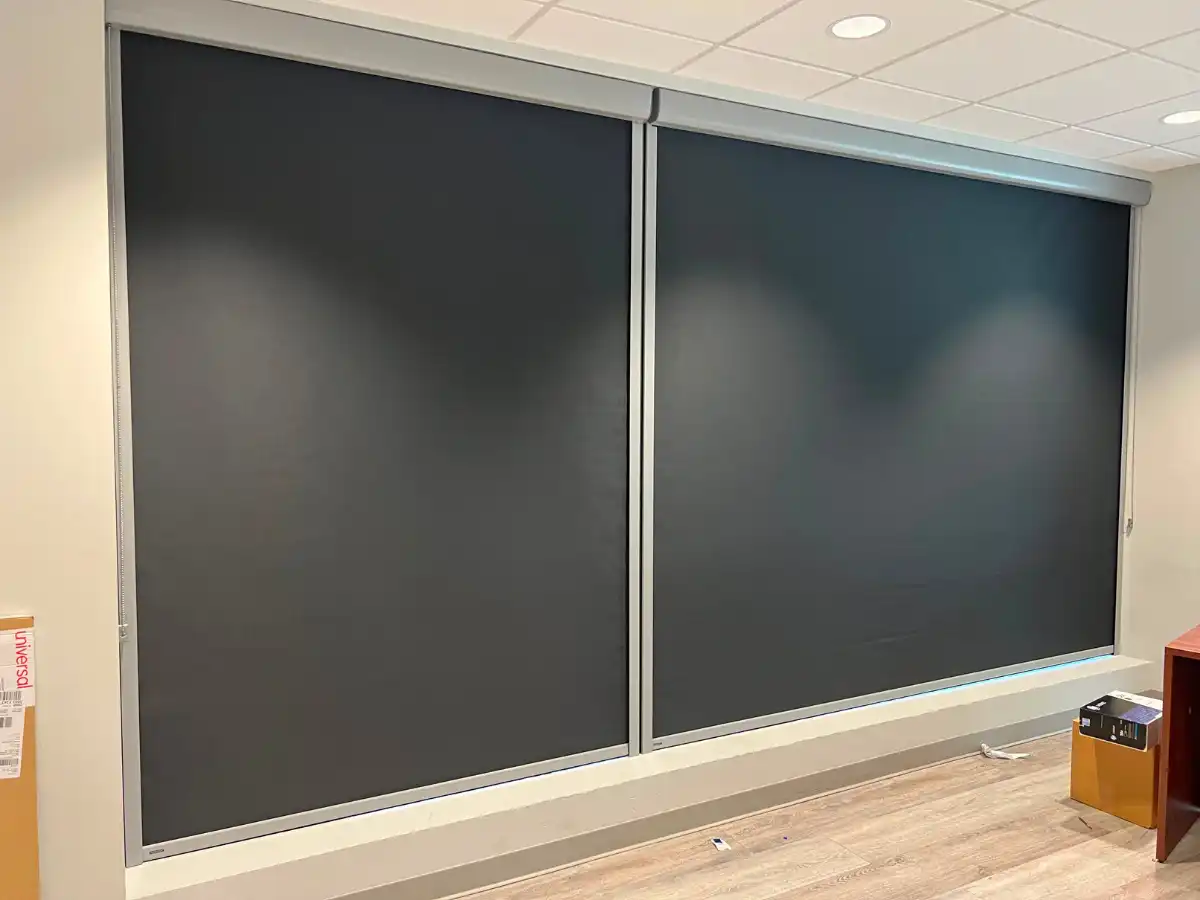 Custom roller shades in a South Florida home