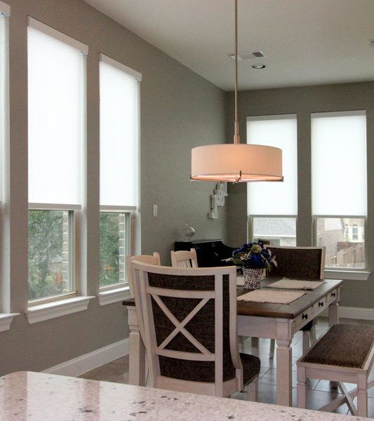 Voice-controlled smart shades in a Sunrise smart home